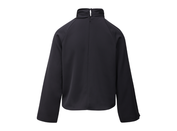Cira Blouse Black S Satin blouse with twist 
