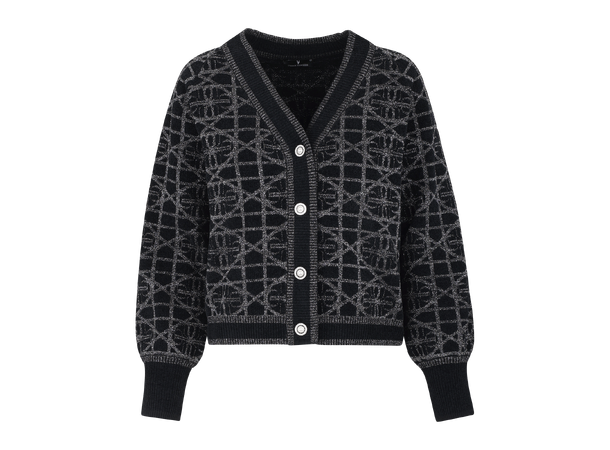 Cita Cardigan Black AOP S UP logo cardigan 