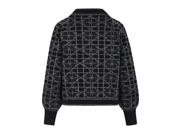 Cita Cardigan Black AOP S UP logo cardigan 