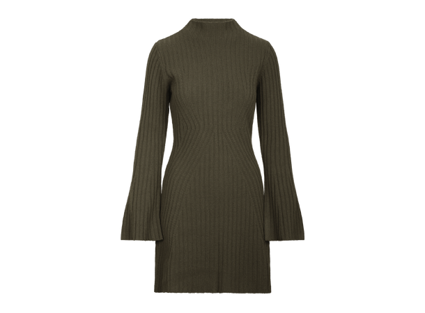 Dakota Dress Dark Olive S Merino rib short dress 