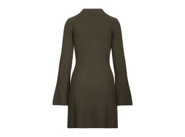 Dakota Dress Dark Olive S Merino rib short dress 