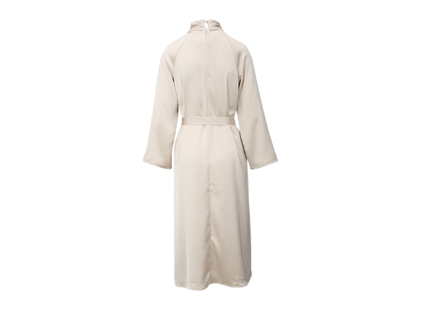 Garbo Dress Champagne M LS satin dress with twist 