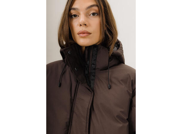 Ida Down Coat Black Coffee M Technical padded coat 