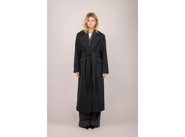 Isabelle Coat Grey melange S Wool herringbone coat 
