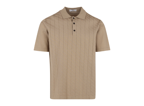 Marcio Pique Sand M Knitted button pique 