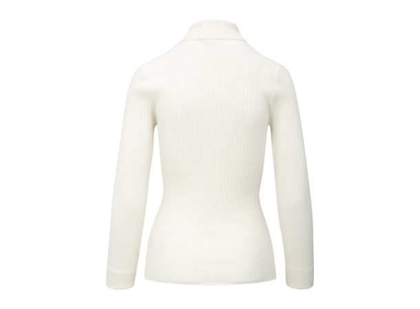 Mari Turtleneck Snow M Merino rib turtle 