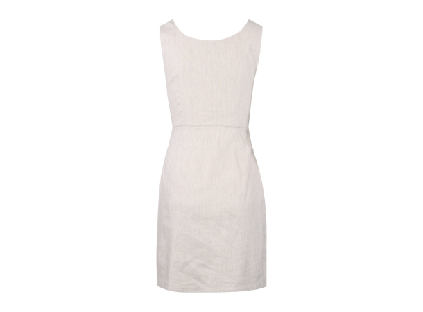 Nikoline Dress Light Sand XS Cut-out linen dress 