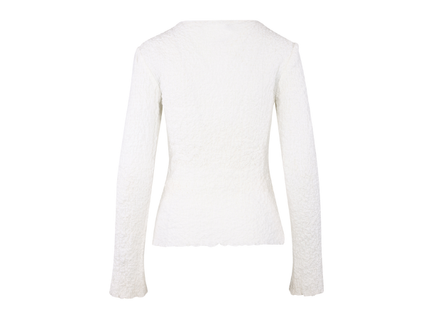 Ona LS Blouse White XL Crinkle cotton blouse 