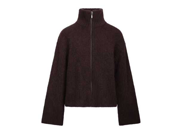 Pandora Cardigan Fudge M Mohair zip wool cardigan 