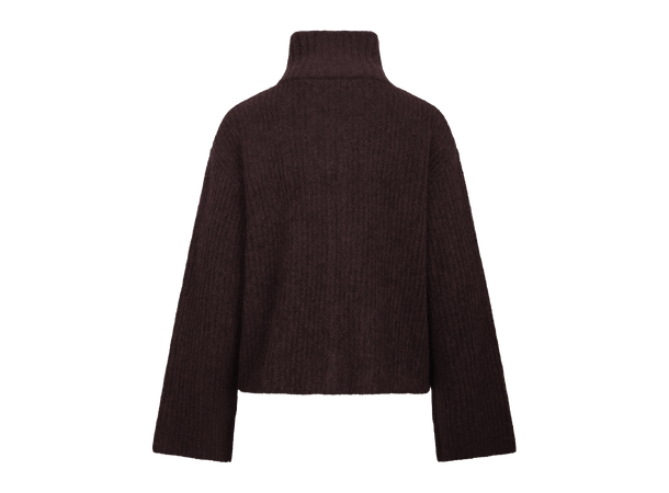 Pandora Cardigan Fudge M Mohair zip wool cardigan 