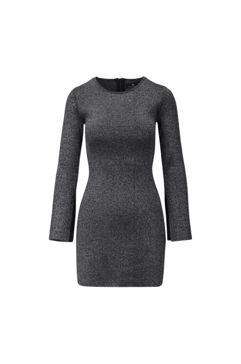 Quincy Dress Silver black viscose dress
