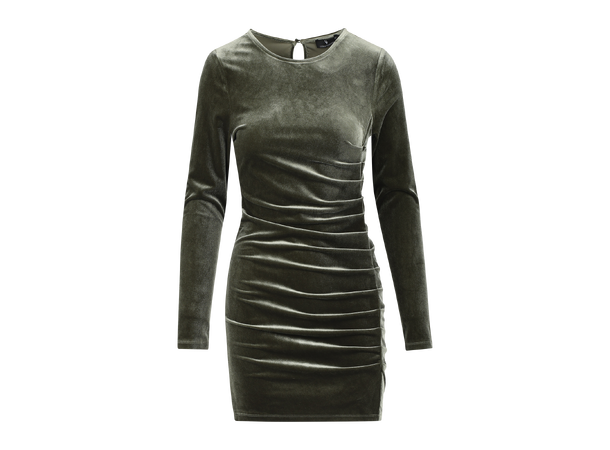 Raja Dress Olive M Short velour dress 