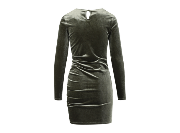 Raja Dress Olive M Short velour dress 