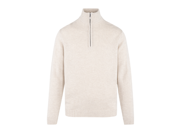 Tommi Half-zip Oatmeal XXL Lambswool half-zip sweater 