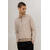Axton Sweater Dark Sand M Jaquard button sweater 