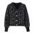 Cita Cardigan Black AOP M UP logo cardigan 