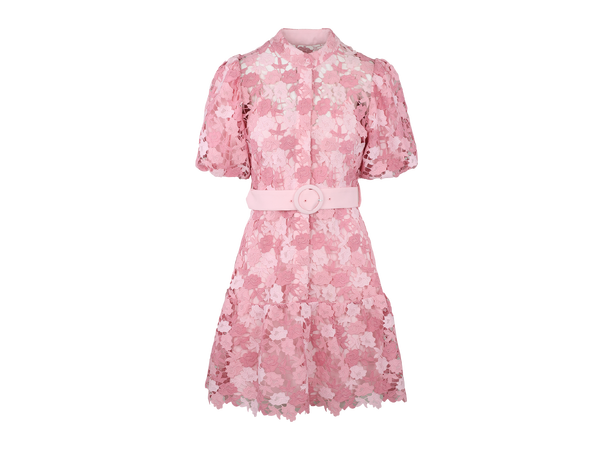 Adeline Dress Pink Multi XS Mini lace dress 