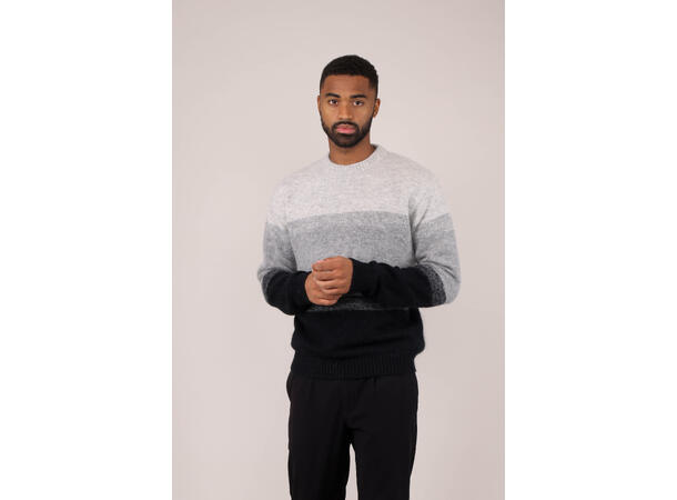 Ajani Sweater Grey multi L Alpaca stripe sweater 