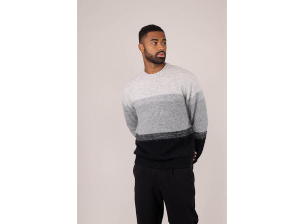 Ajani Sweater Grey multi L Alpaca stripe sweater 