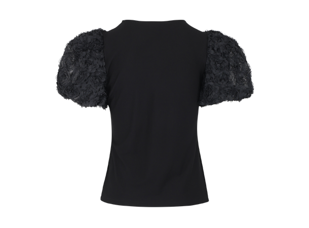 Allis Top Black XL Top with flower sleeves 