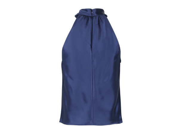 Angel Top Dark Navy L Satin twisted neck top 