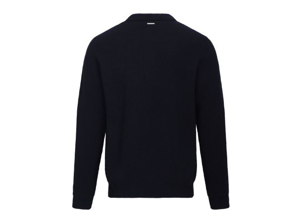 Austin Half-zip Navy L Merino half-zip 