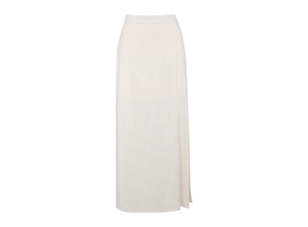 Bekky Skirt Light Sand S Linen/Viscose maxi skirt 