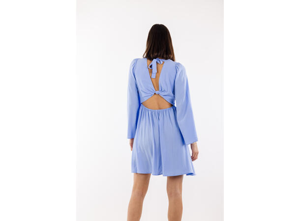 Claudia Dress Vista Blue XL V-neck open back mini dress 