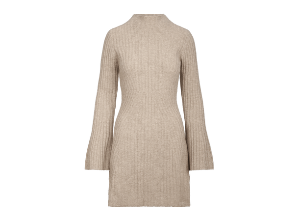 Dakota Dress Light Sand M Merino rib short dress 