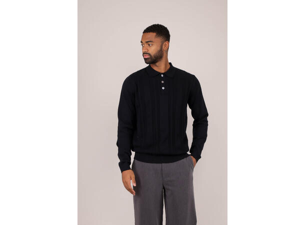 Fabrizio Sweater Black XXL Button polo pique 