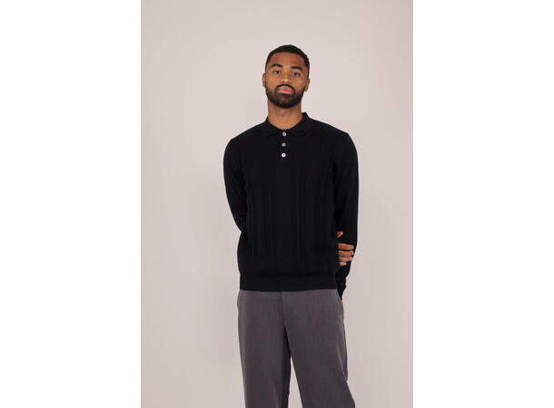 Fabrizio Sweater Black XXL Button polo pique 