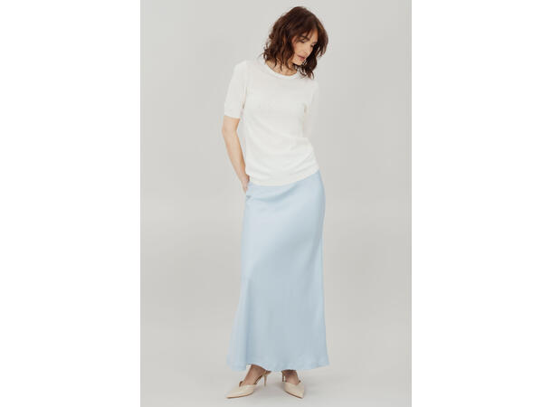 Gamma Skirt Light Blue XS Maxi satin slip skirt 