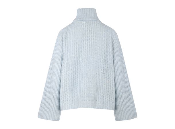 Majken Cardigan Light Blue S Zip wool cardigan 