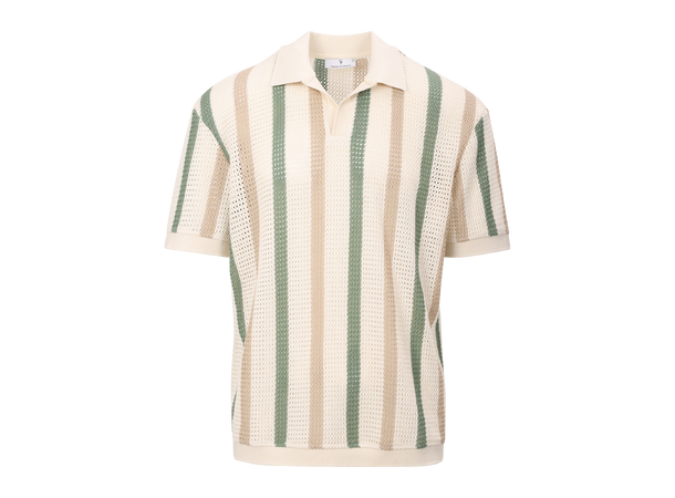 Marcos Pique Hedge green multi L Structure stripe pique 