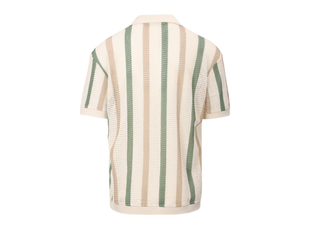 Marcos Pique Hedge green multi L Structure stripe pique 