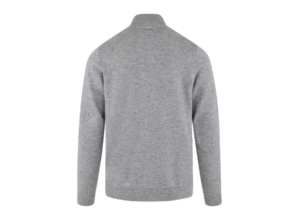 Milton Zip Cardigan Grey XXL Two-tone wool knit 