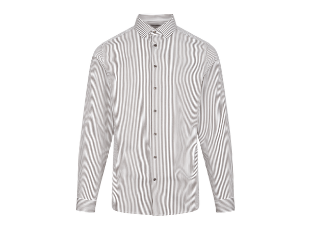 Obazi Shirt White/Chocolate XL Striped Bamboo viscose shirt 