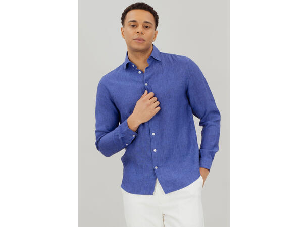 Salvatore LS Shirt Sand M Wide spread LS linen shirt 