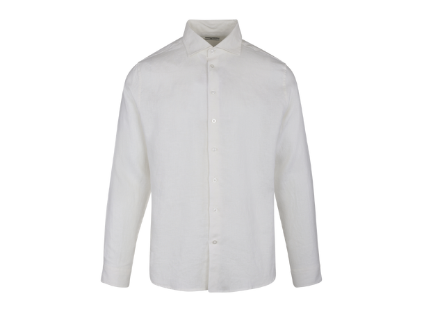 Salvatore LS Shirt White M Wide spread LS linen shirt 