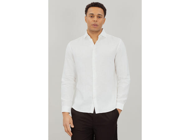 Salvatore LS Shirt White M Wide spread LS linen shirt 