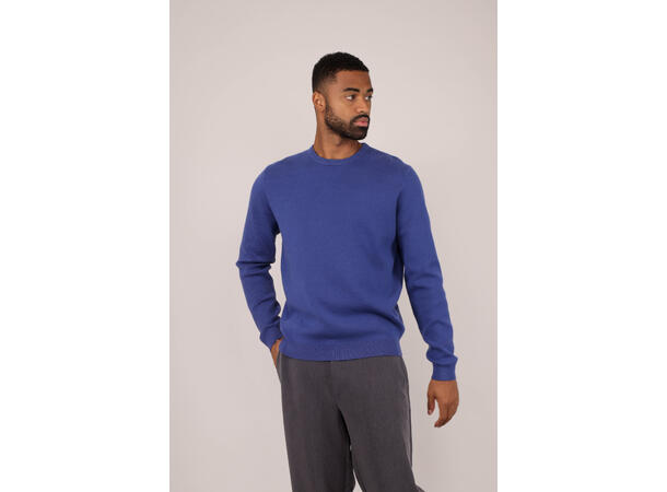 Succa Sweater Denim XXL Basic viscose crew neck 
