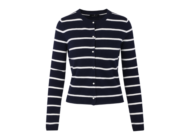 Zandra Cardigan Navy XS Striped merino cardigan 