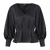 Mariella LS Blouse Black XS Satin blouse with V-neck 