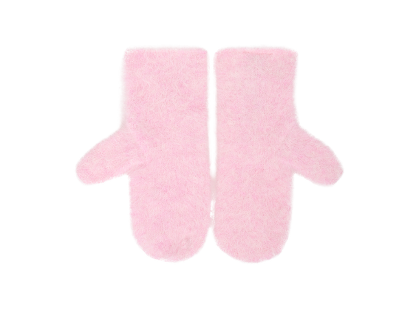 Aba Mittens Light Pink One Size Fury fluffy alpaca mittens 