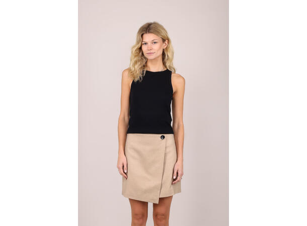 Aurora Skirt Light Sand M Wool wrap skirt 
