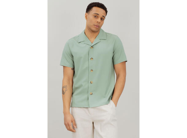 Baggio Shirt Hedge green M Camp collar SS shirt 