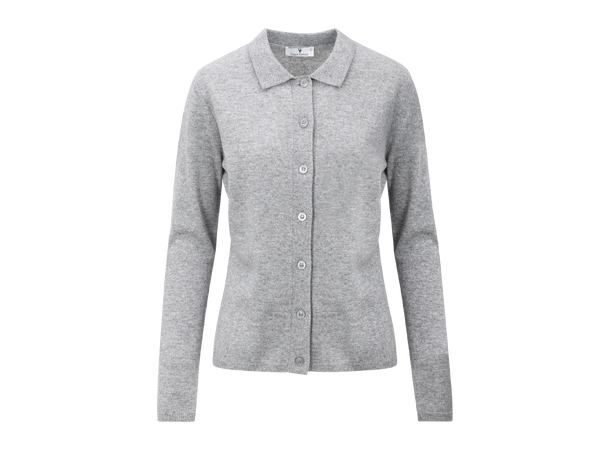 Chivas Cardigan Light Grey XL Cashmere cardigan with pearl buttons 