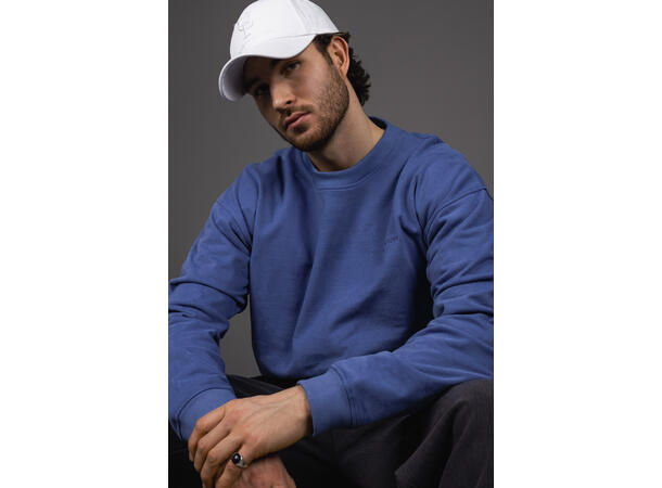 Chow Sweatshirt Moonlight blue L Vintage wash crew neck 