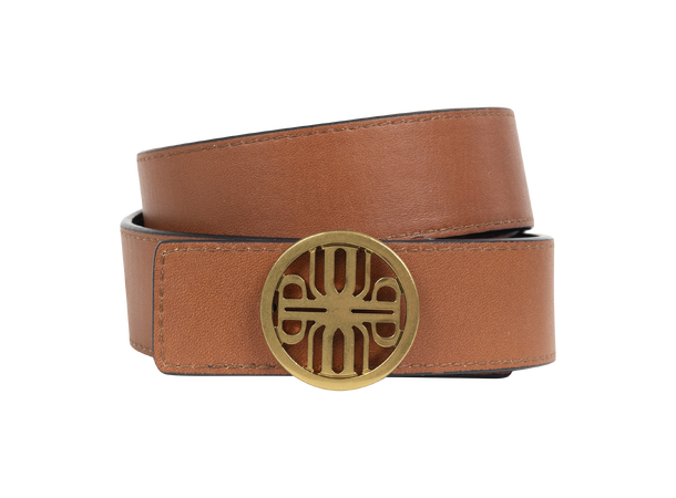 Como Belt Black_Brown XS Reversible logo leather belt, 3cm 