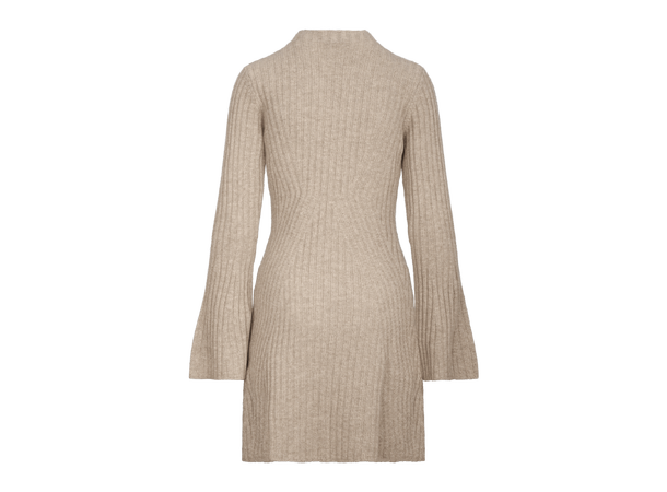 Dakota Dress Light Sand L Merino rib short dress 